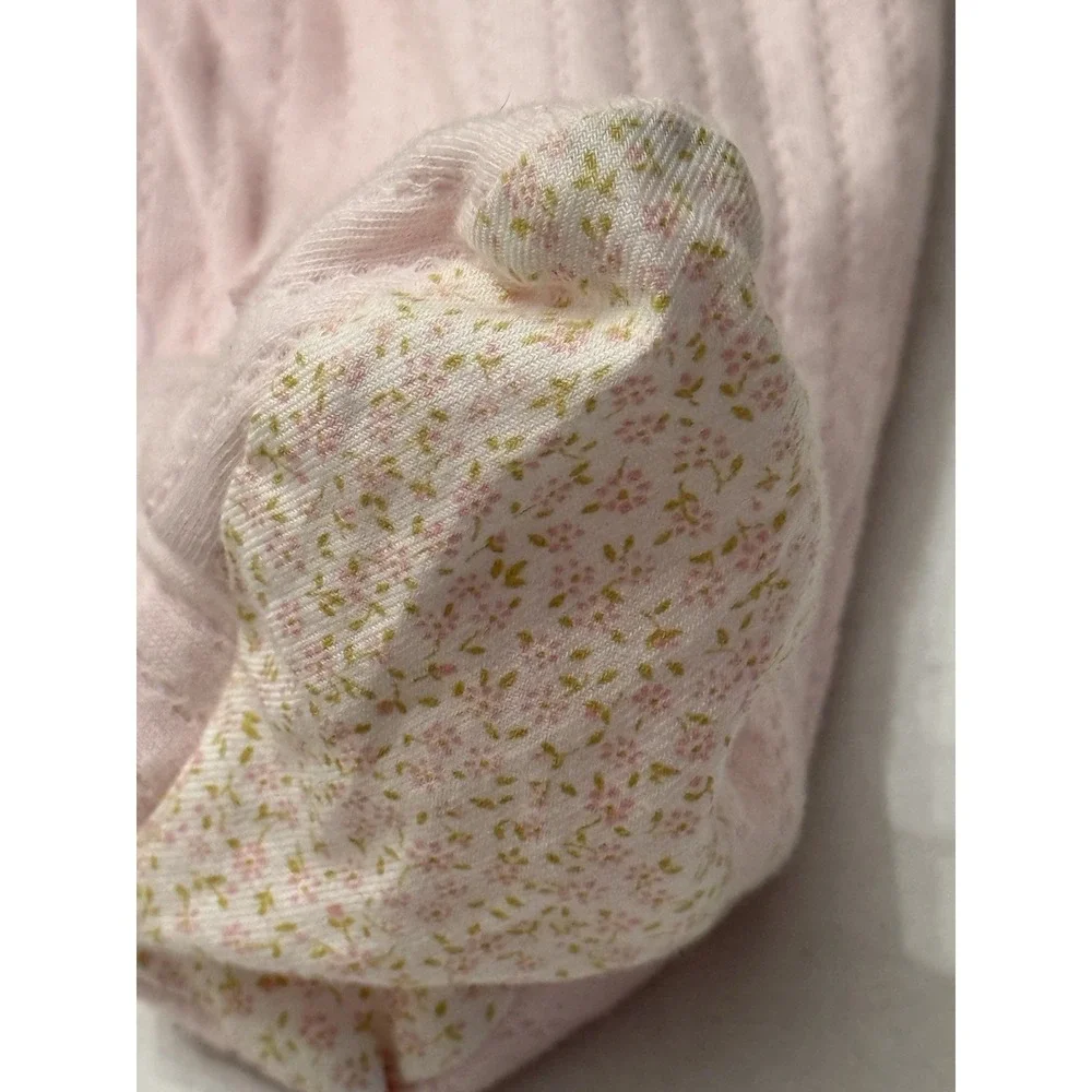 Baby Girl Carter's‎  Pink Bear Hugs Footed Outfit Calico Accent SZ 3 Months
